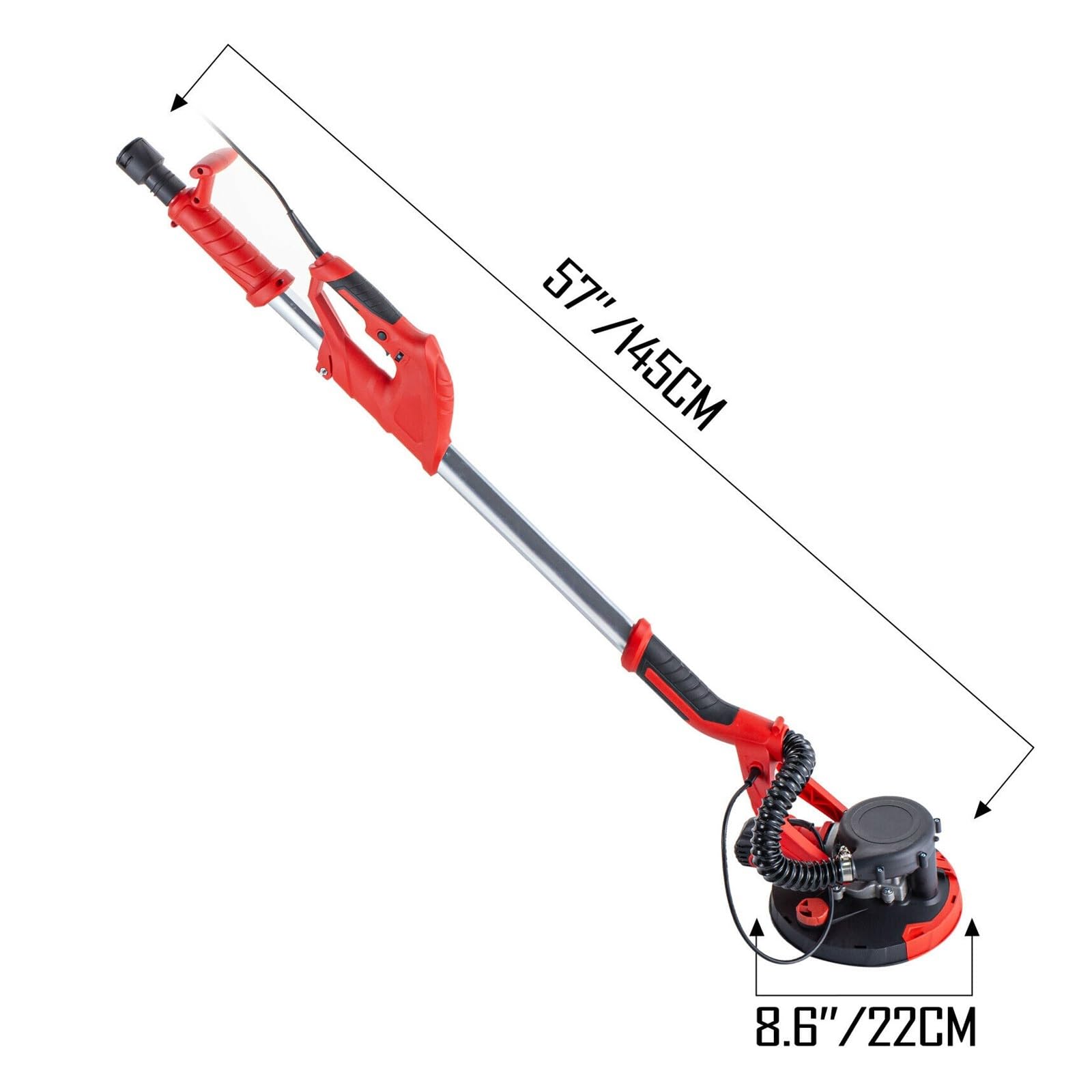 Levigatrice elettrica, Levigatrice elettrica for cartongesso estensibile con sacco a vuoto a disco da parete 750 W