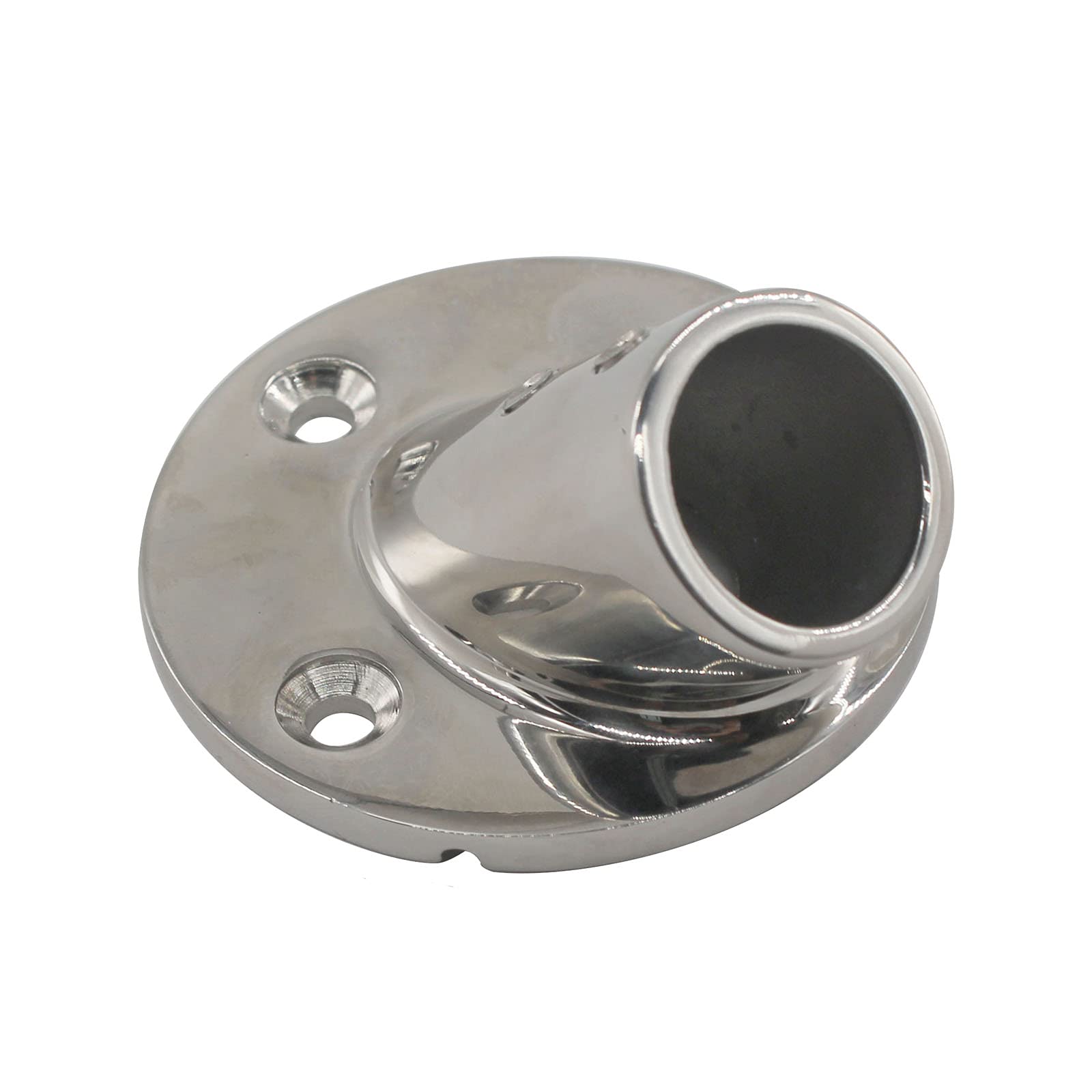 Zerniple Boat Railing Fittings Deck Hardware 316 Stainless Steel 45 Degree Tube Base Rod Flange Holder (pack of 2) - Image 3