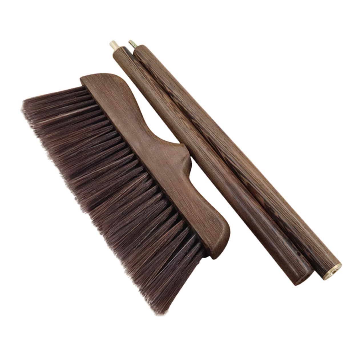 IWOWHERO Indoor Outdoor Broom Brush Durable Chicken Wing Broom with Long Handle for Easy Sweeping for Home Office Kitchen and Garden Cleaning