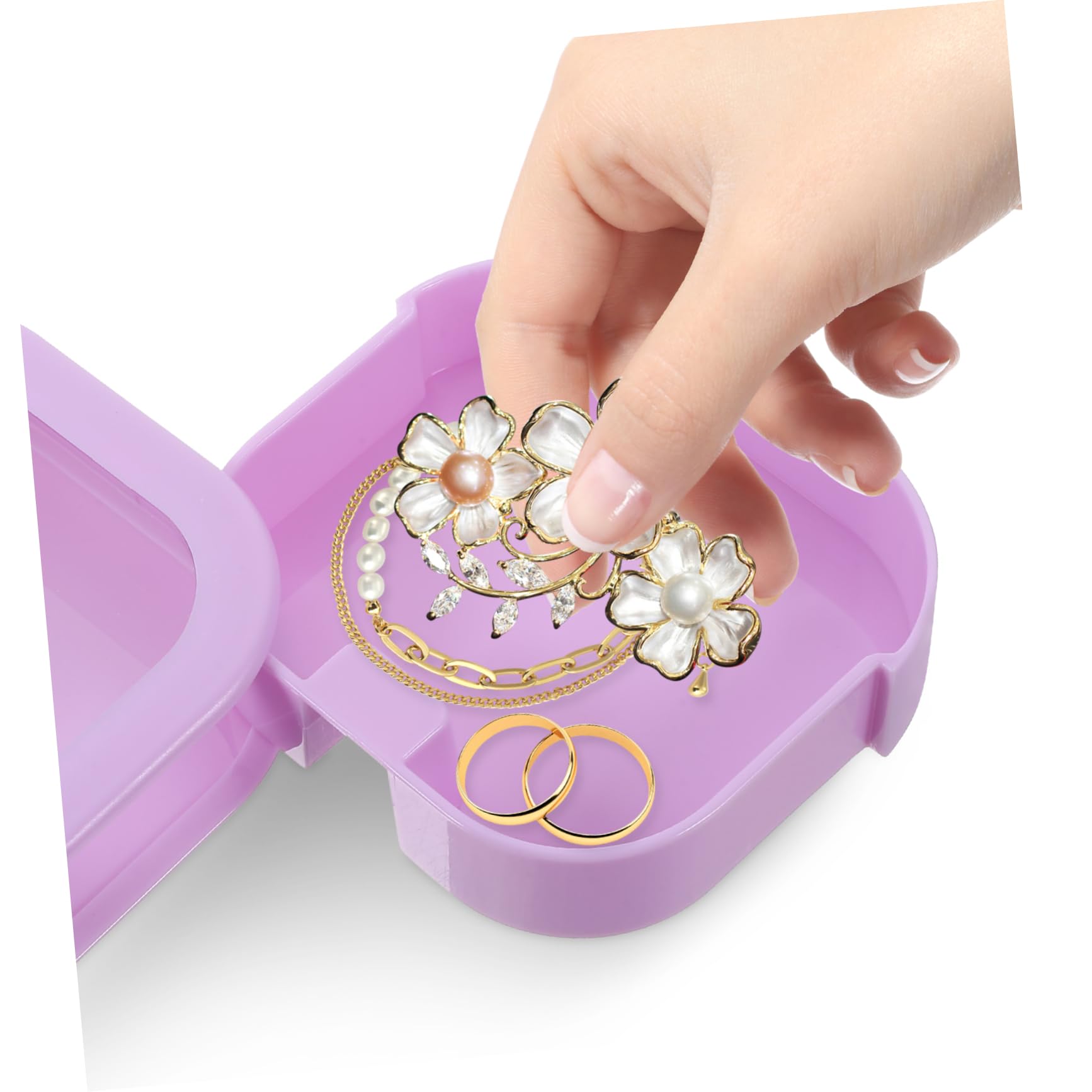 Baluue 20pièces Boîte à Bijoux Compacte Portable Pour Voyage Organisateur De Bijoux Et Accessoires De Maquillage Rose Bleu Noir