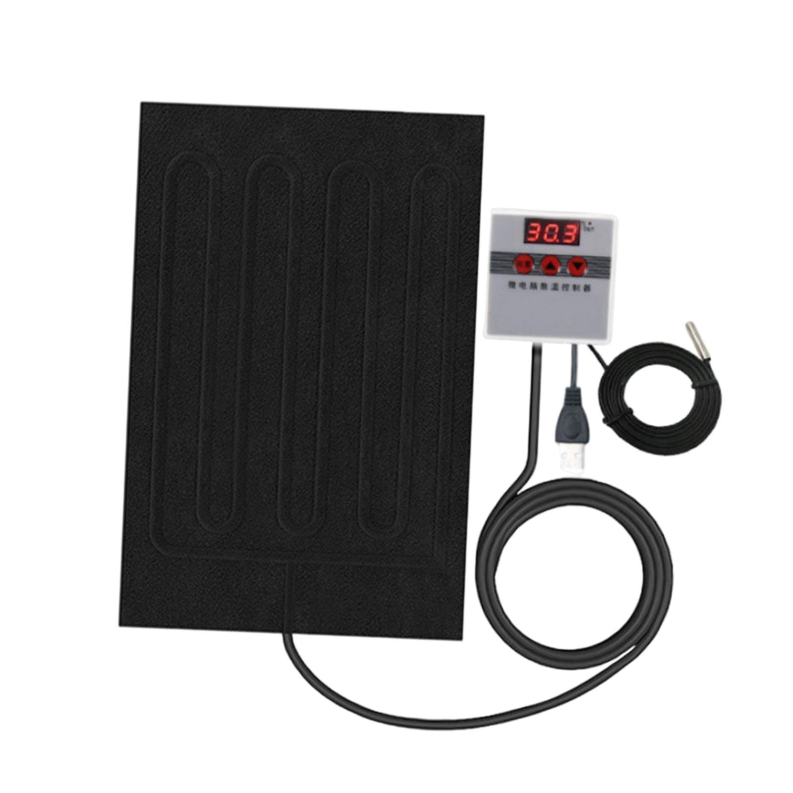 Almohadilla Calefactora para Reptiles, Manta Calefactora para Terrarios, Cojín Calefactor Portátil USB para Incubadoras, Loros Y Ranas, 15 cm x 20 cm