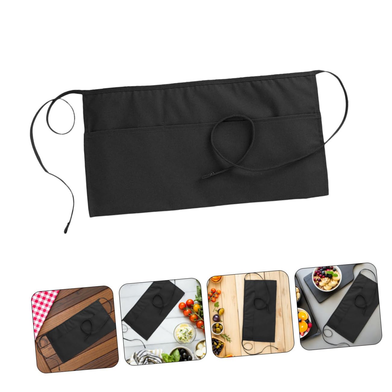 3 Stück Teiliges Bistro Schürzen mit Großen Taschen Verstellbarem Taillengurt Leichtes und Schnelltrocknendes Material Unisex Küchen und Gastronomieschürzen für Restaurant und Bar