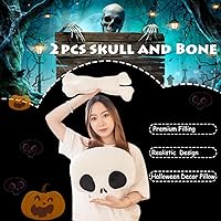 Vista 58 de ELAINREN Peluche de conejo loco grande, para Halloween, terrible conejito de Pascua, almohada de conejo blanco suave, abrazable, encantador