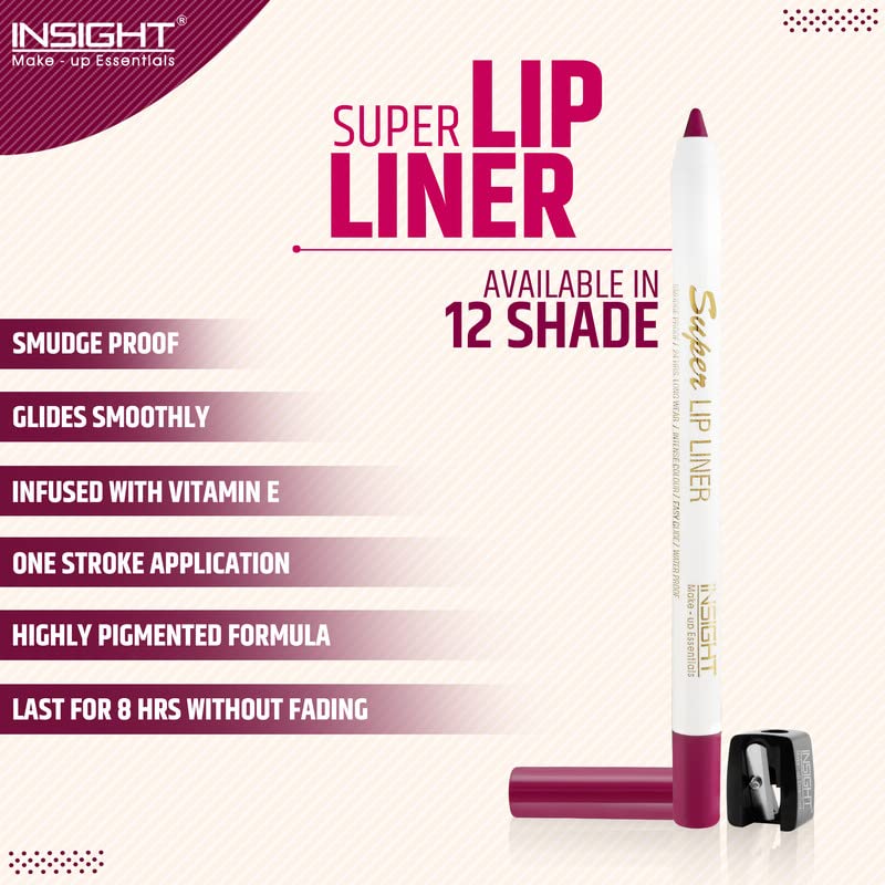 Image of INSIGHT Super Matte Lip Liner - (SLL-13) | Matte Finish | One Swipe Smooth Application | Long Lasting Lip Pencil, 1.2gm