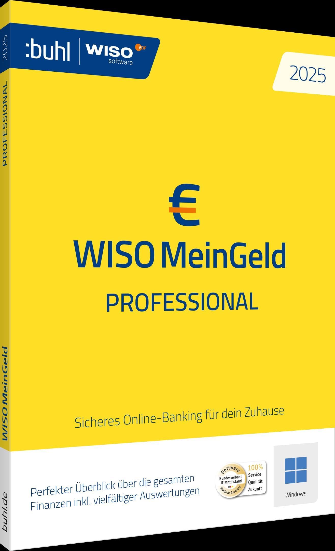 WISO Mein Geld Professional 2025 | Online-Banking für alle Konten | Finanzüberblick