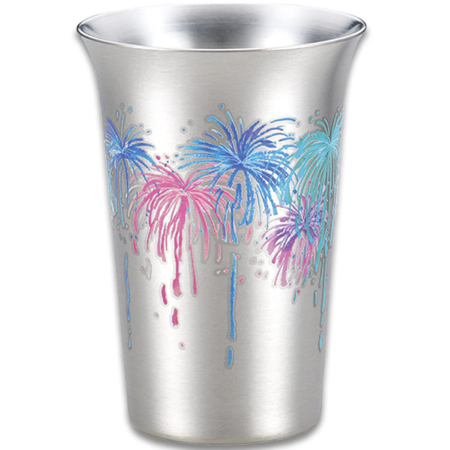 Amazon.co.jp: スリースノー 日本酒グラス 150ml 花火 冷たいお酒を