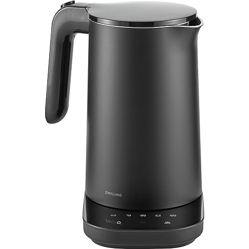 ZWILLING Enfinigy Cool Touch 1 Liter Elektrischer Wasserkocher Pro Kabelloser Teekessel & Heißwasser Schwarz