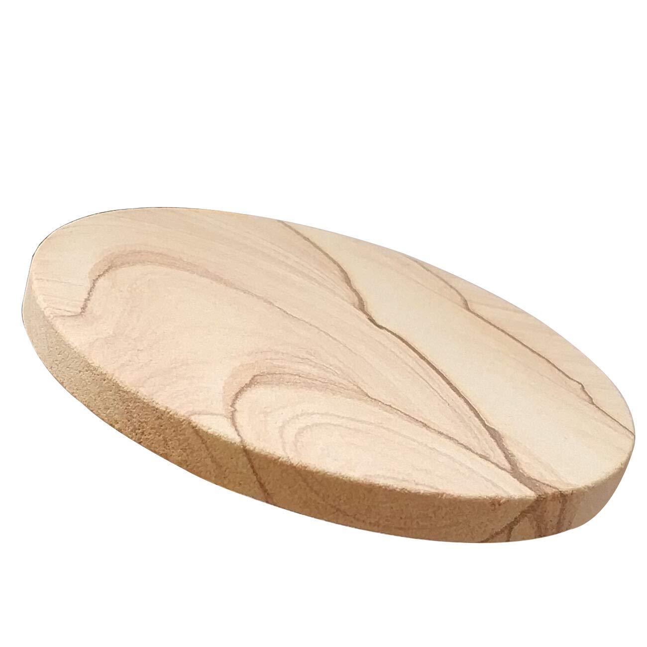 Juego de seis posavasos de arenisca natural, patrón de moda de 3.94 pulgadas, cubierta trasera antideslizante de corcho