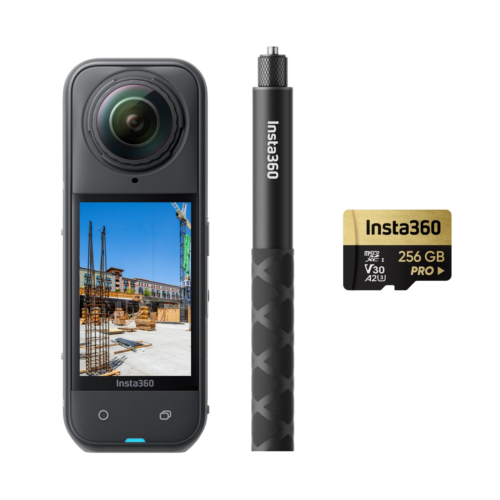 Insta360 X5 Construction Bundle - 360° Construction Camera, 8K30fps 360 HDR Video, 72MP Photo, 11K Timelapses, Supports OpenSpace, Cupix, FARO Sphere XG, Reconstruct, Dalux, Evercam, Oculo & More