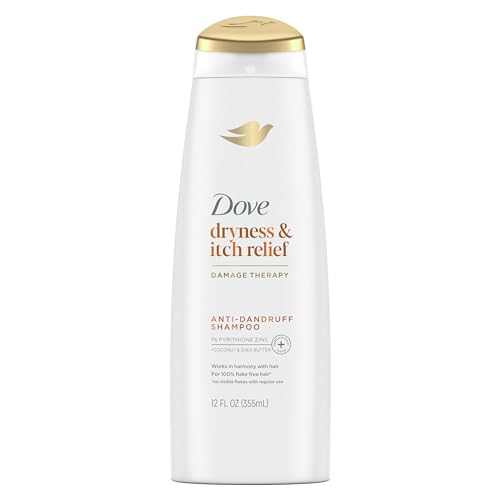 Dove DermaCare Scalp Anti Dandruff Shampoo Dryness and Itch Relief for Dry and Itchy Scalp Dry Scalp Treatment with Pyrithione Zinc 12 fl oz