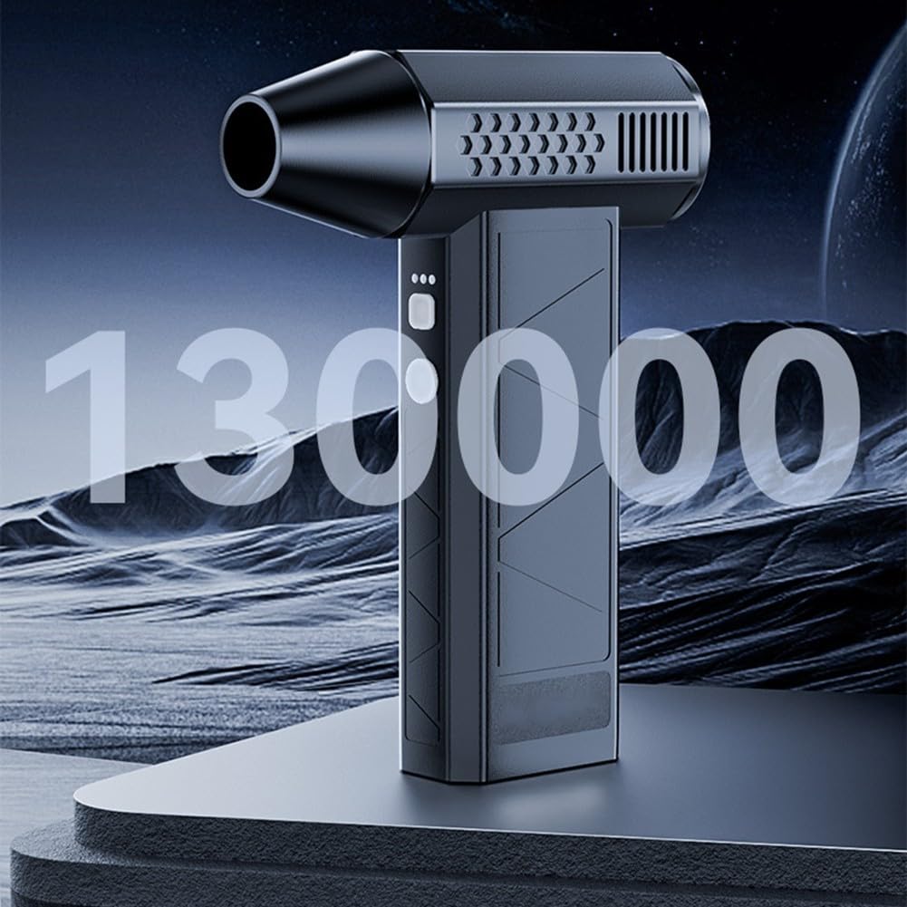 Souffleur d'air turbo 130 000 tr/min Outil essentiel pour l'entretien de la voiture et les tâches de séchage rapide (Noir)