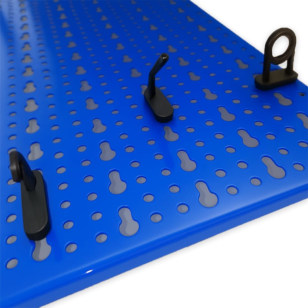 FERROELETTRA Pannello Portautensili 980x460mm in Lamiera Verniciata - Kit Ganci Incluso - Pannello Porta Attrezzi da Parete per Organizzazione Utensili - Parete Attrezzata Officina (1, Rosso)