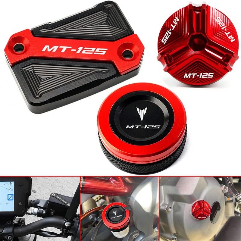 pour Ya&MAHA MT125 MT 125 MT-125 2008-2023 Moto Accessoires Arrière Liquide De Frein Réservoir Bouchon Cylindre Couverture Garde Protecteur