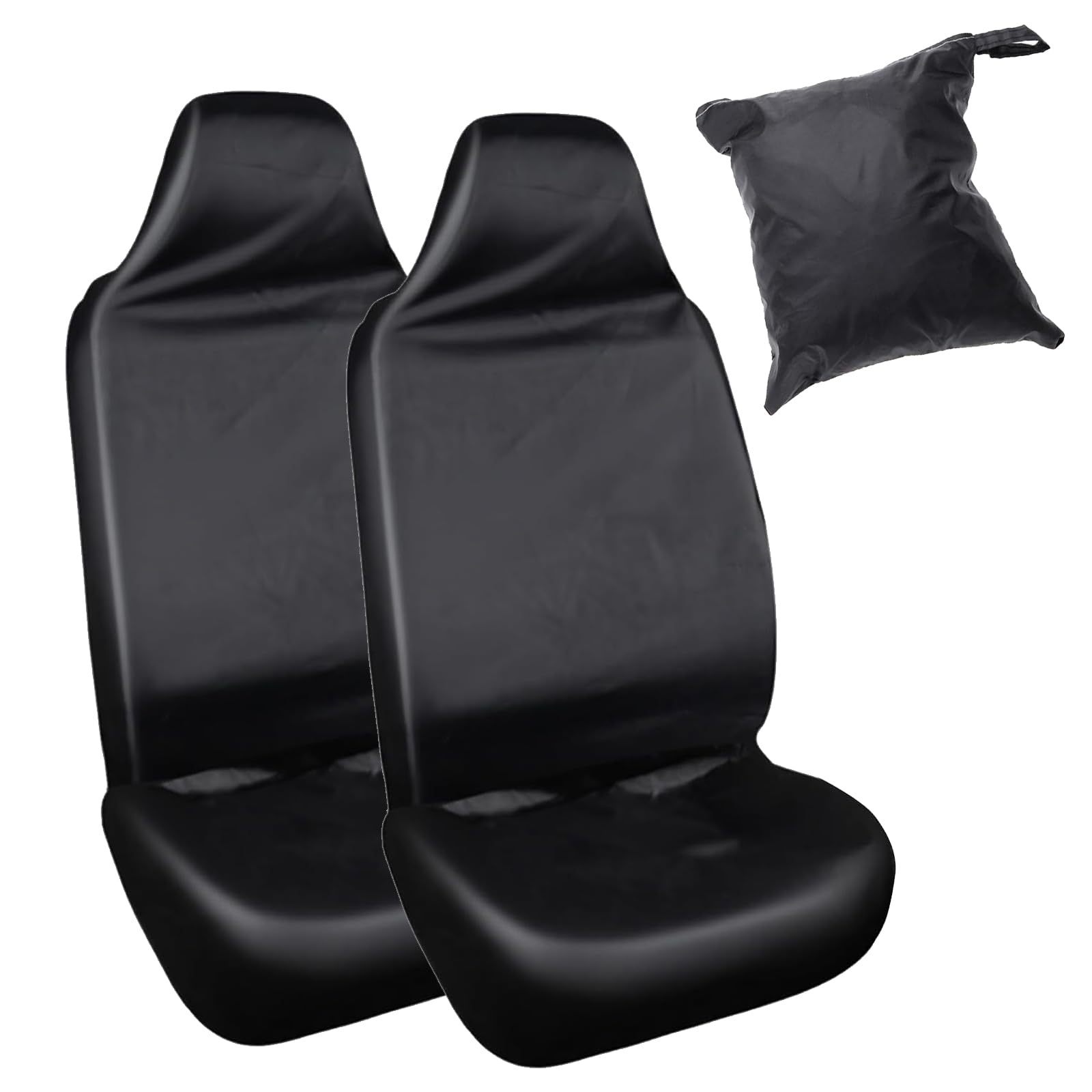 Photo 1 of Zehiony 2 PCS Car Seat Cover Protectors, Waterproof Scratch-resistant Front Seat Cover for All-season, Washable Reusable Oxford Fabric Protector with Storage Bag, Tight Fit for Most Cars Vans (Black)