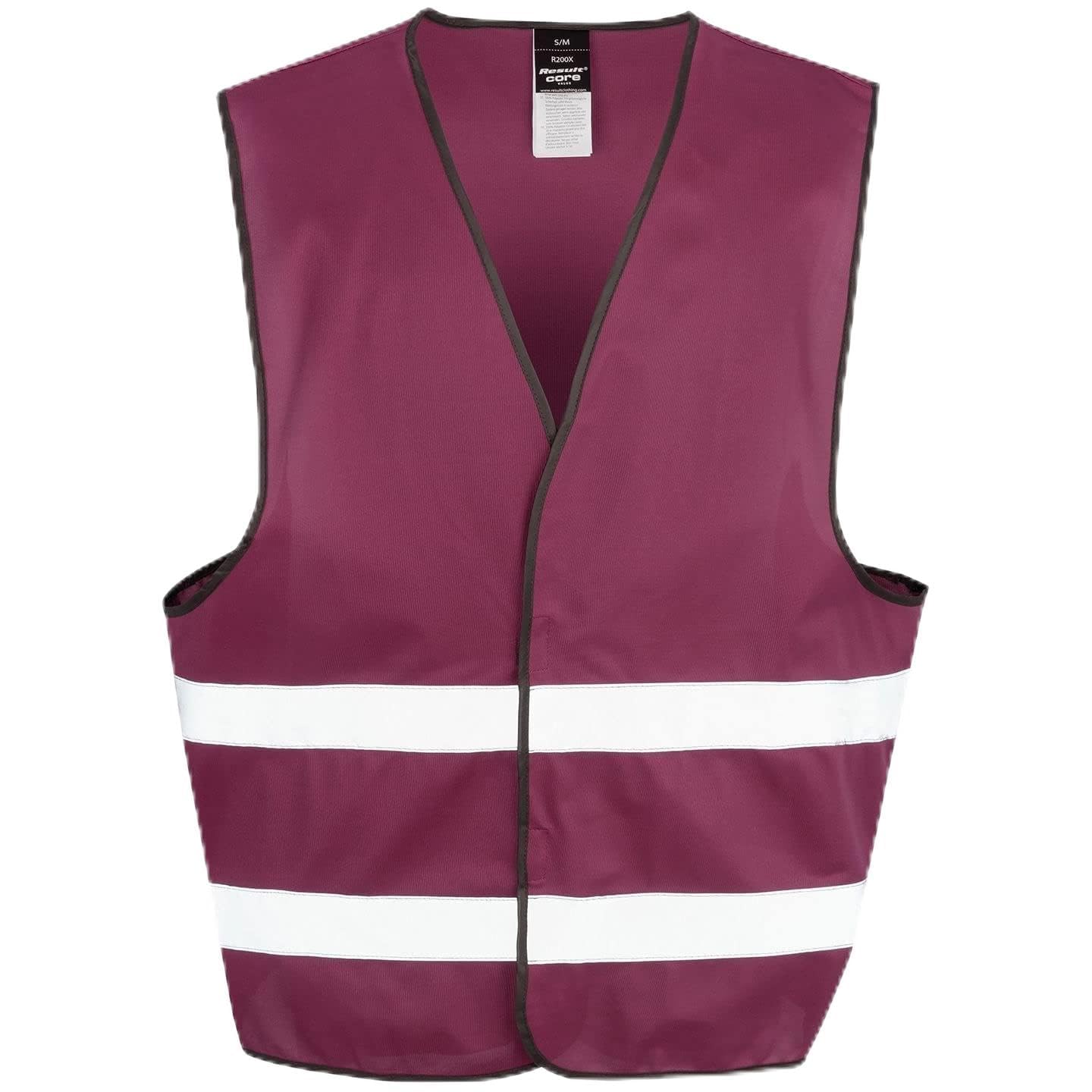 Result Core Adult Unisex Motorist Hi-Vis Safety Vest (LXL) (Burgundy)