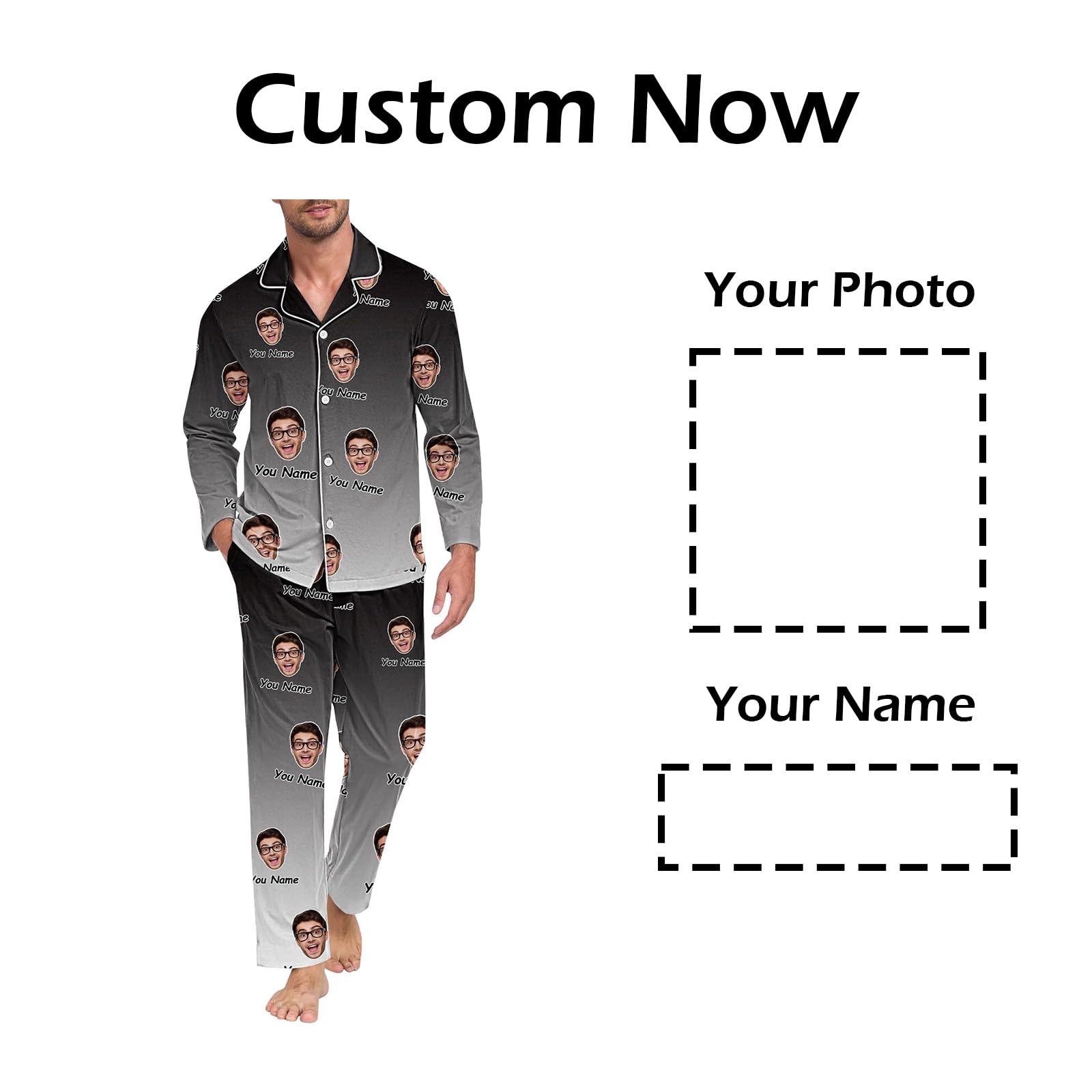 Generisch Pijama para hombre camuflaje pantalones divertidos para hombres mujeres parejas a juego unisex nombres personalizados pijama hombre