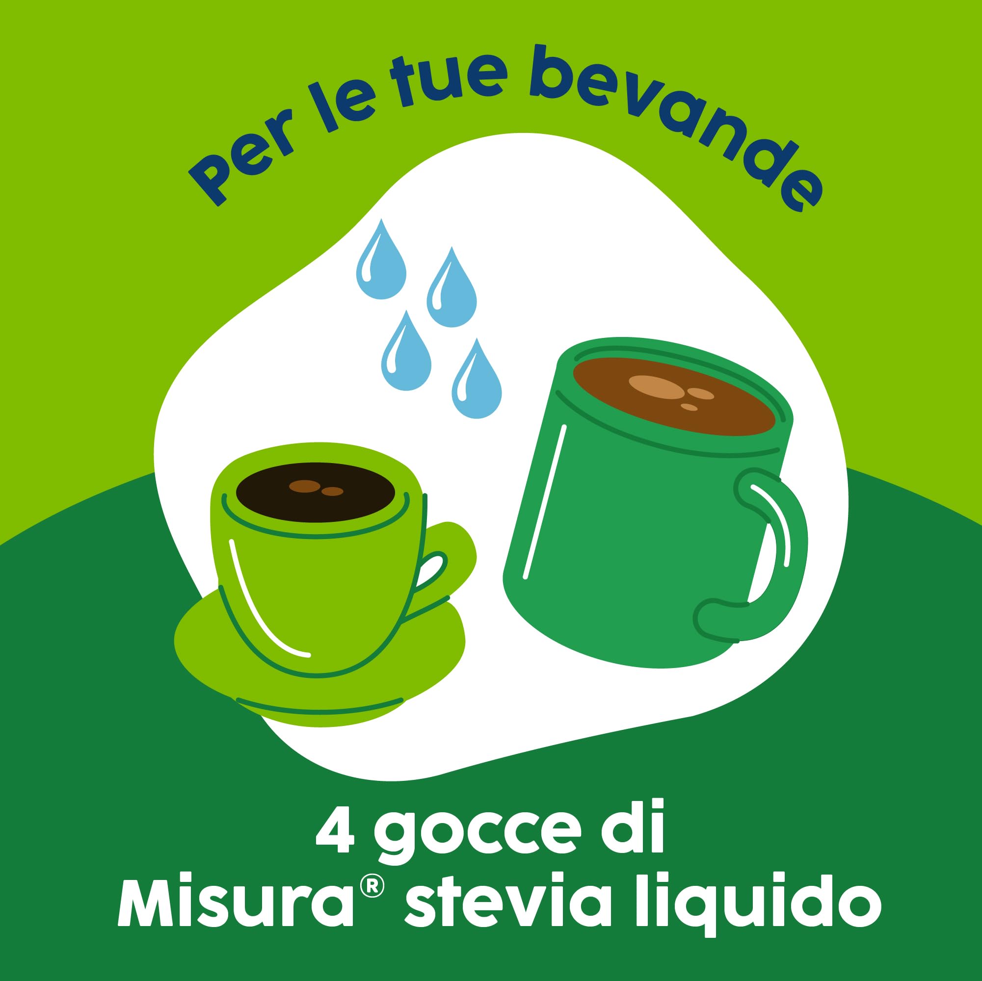Misura® Stevia Dolcificante Liquido Zero Calorie, Perfetto per Caffè e Dolci, Senza Glutine, Senza Aspartame, Vegano, Confezione Apri e Chiudi, Multipack 5x205ml