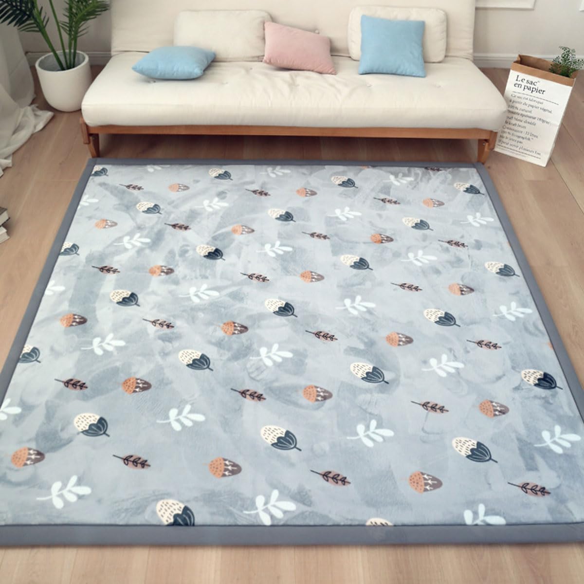 Single tree forest 2.5cm Thick Kids Carpet, Large Area Rug-Pinecone-80 * 200cm