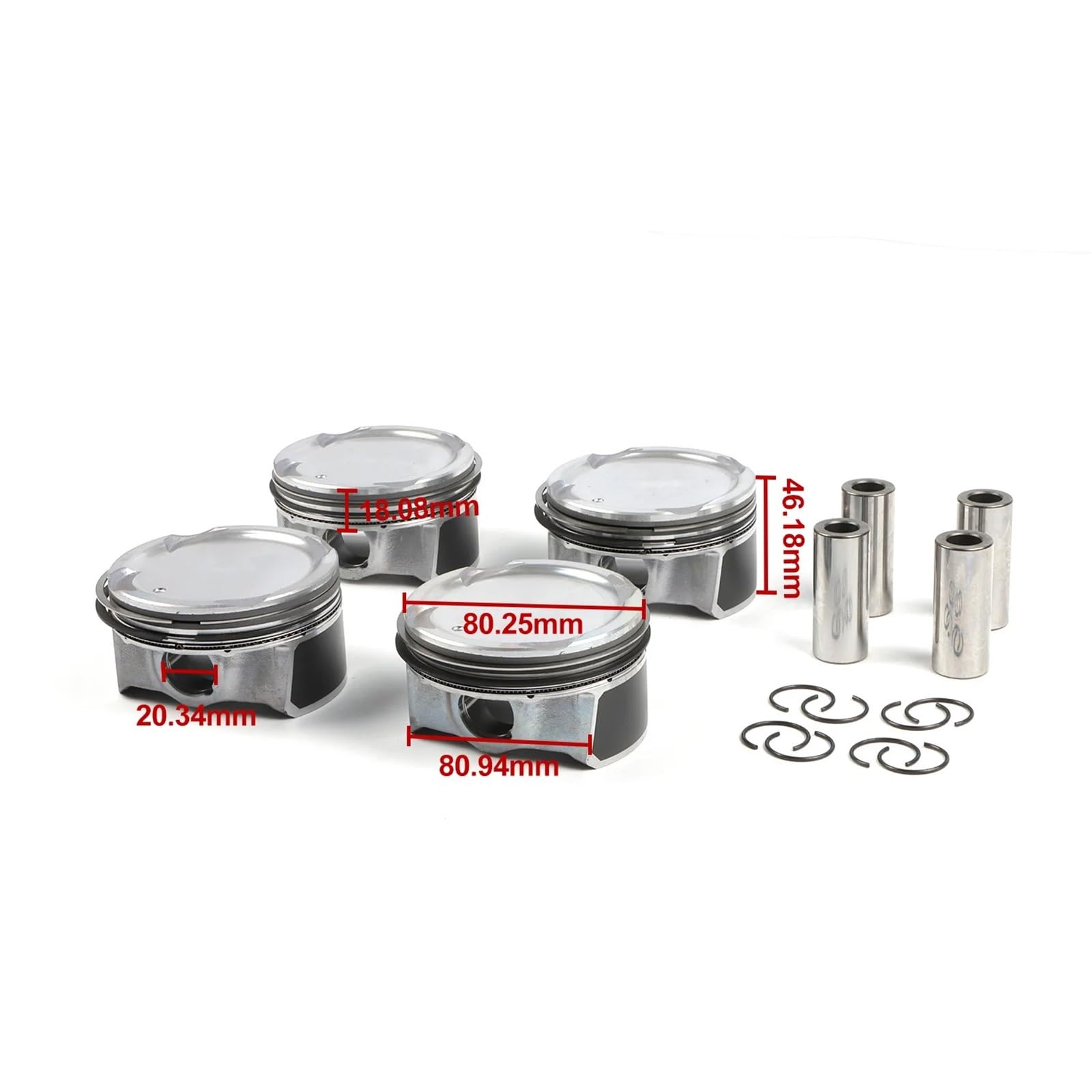 Set di 4 pistoni e fasce elastiche motore compatibili con Hyundai Sonata Tucson Kia Forte Soul 2.0L 2012-2022 G4NA 23040-2E000 23040-2E050 23410-2E500