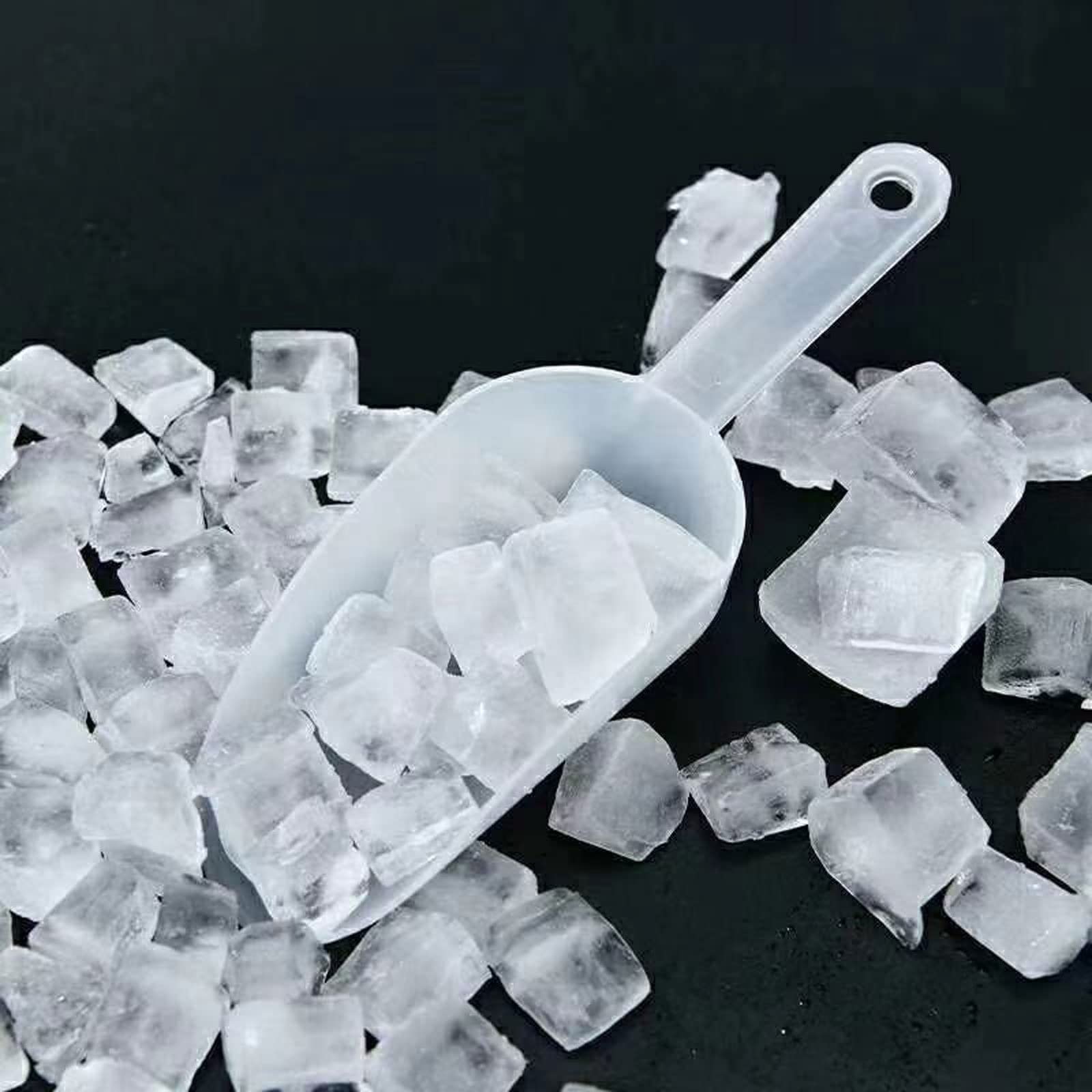 Cucharones de Cocina 1 Pieza Mini Pala de plástico para Hielo Pala pequeña Transparente Cuchara para harina Alimentos Dulces Cuchara para Helado Cucharas medidoras Palas