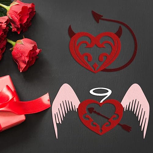 Miniatura 3 de Troqueles de fondo de corazón de metal para hacer tarjetas, flecha de corazón de ángel, flecha de Cupido, marco de corazón, troqueles de corte para