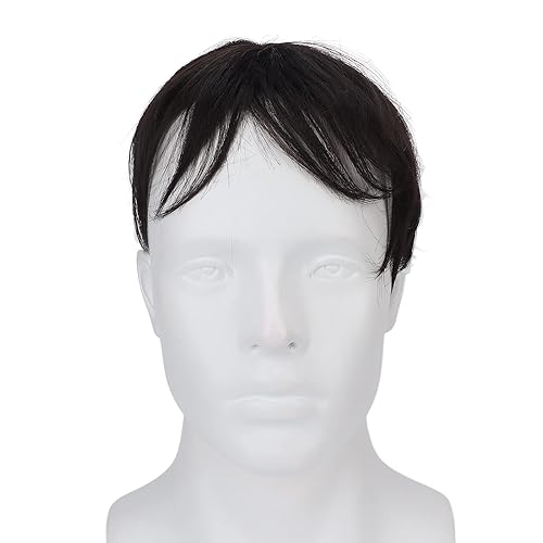 ZJchao Pieza corta para hombre, peluca simple, sistema de reemplazo de tupé de moda para la vida diaria y fiestas