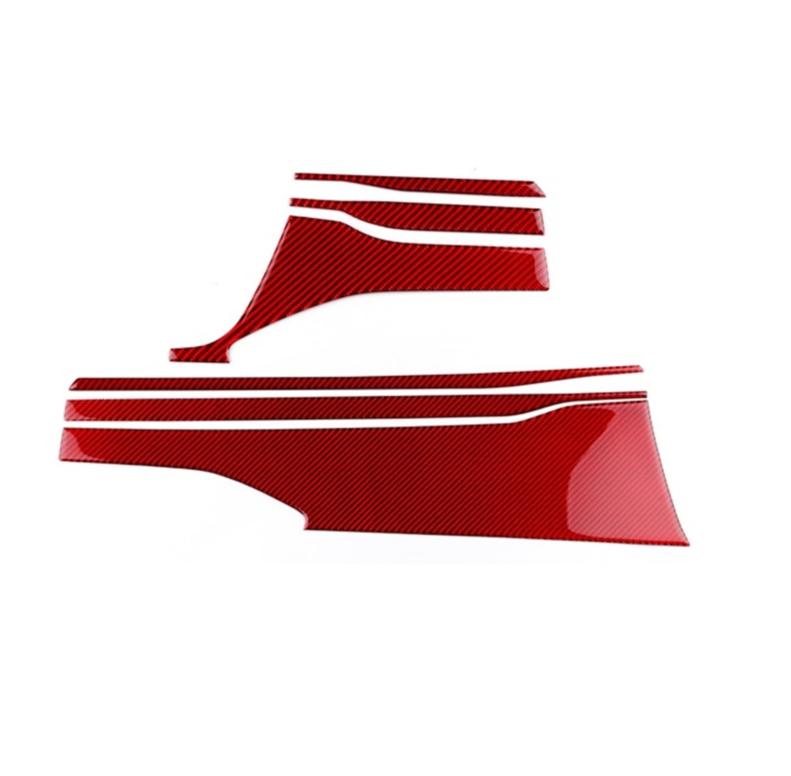 Car Trim Interior for Subaru for WRX/for WRX for STI 2022 2023 Dashboard Decor Panel Interior Trim RHD LHD Accessories Interior Mouldings(RHD Red)