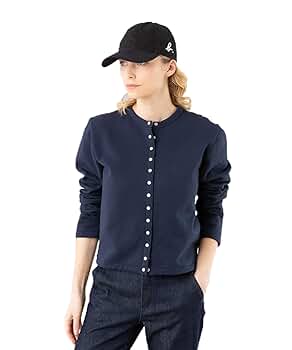 agnes b. CARDIGAN カーディガンプレッション メンズ オーガニックコットン メルトン 長袖 カーディガン