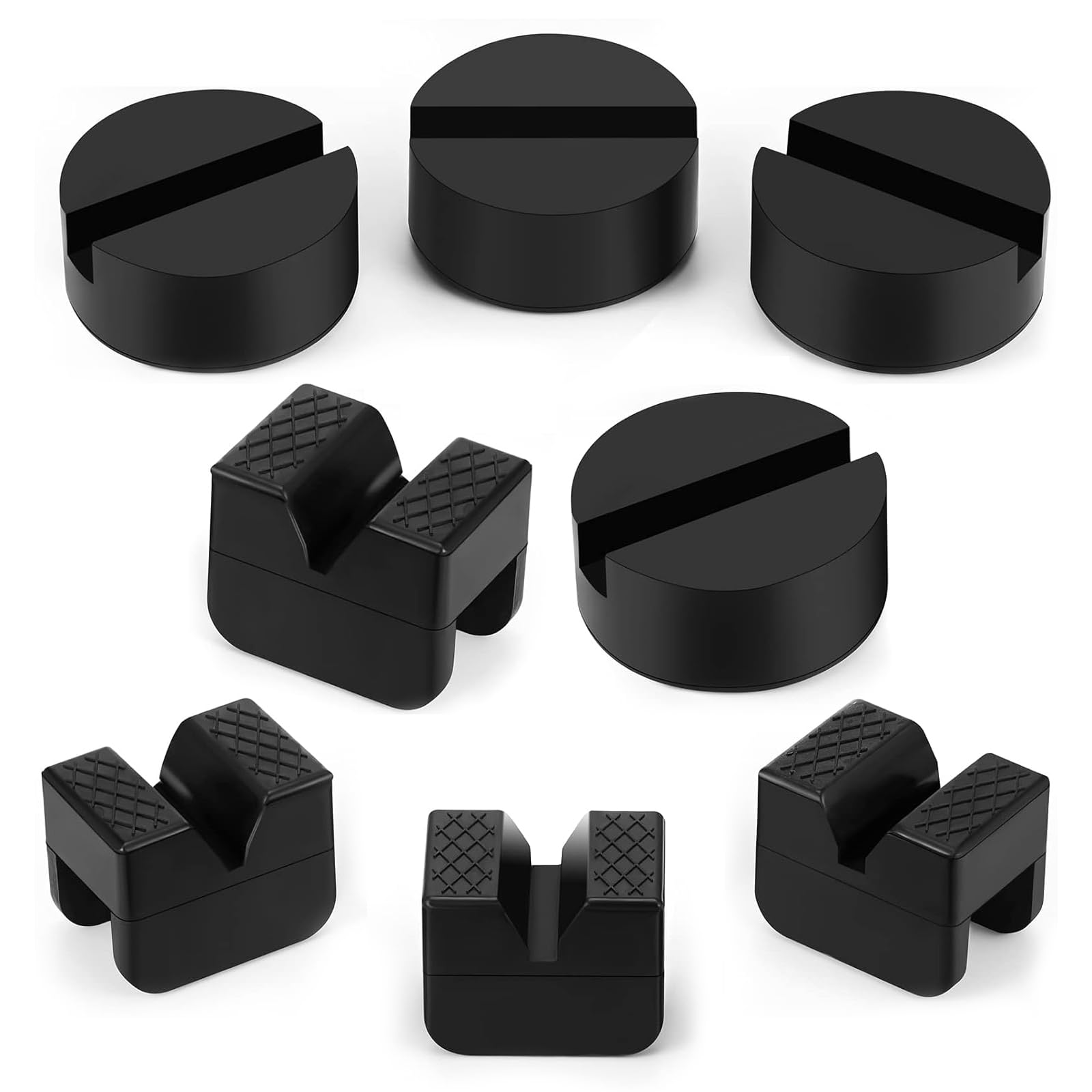 TINSKY 8 Pcs 2 Types Jack Stand Pads Adapter