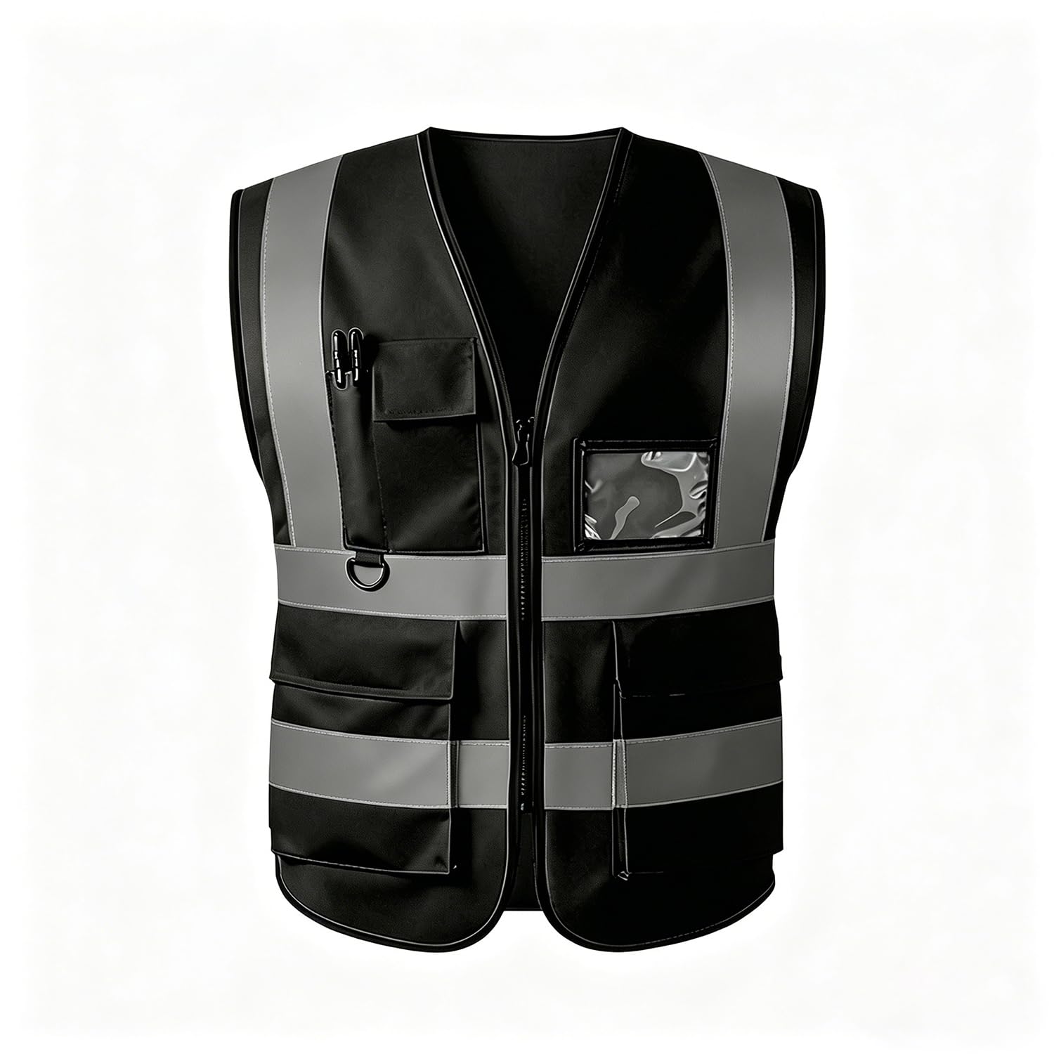 Hi Vis Vests for Women Men High Visibility Reflective Safety Security Vest with Pockets Zipper Front Meets ANSI/ISEA Standards