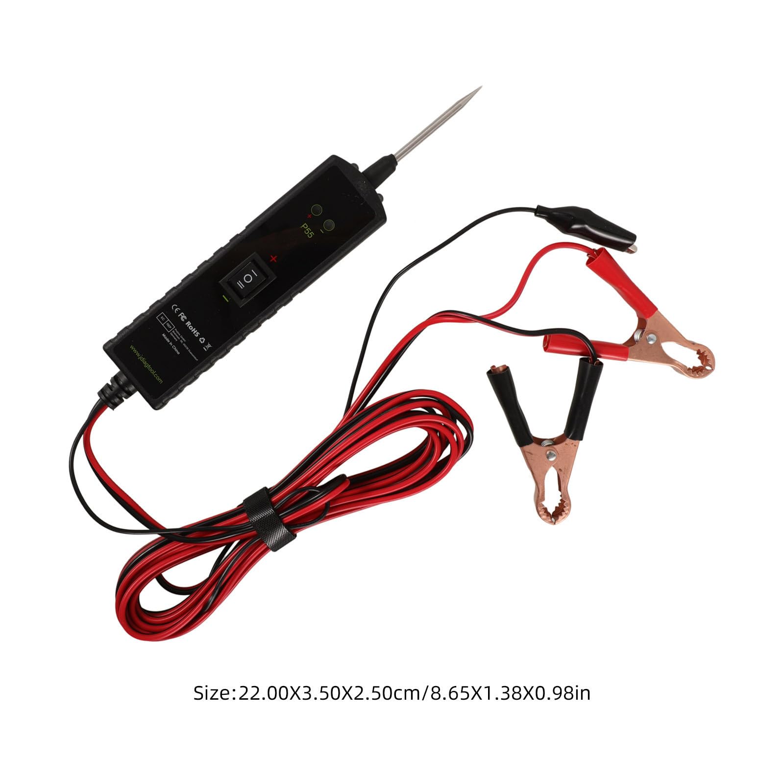 Comprobador de Circuitos Eléctricos para Coche, 12-24v, Metal