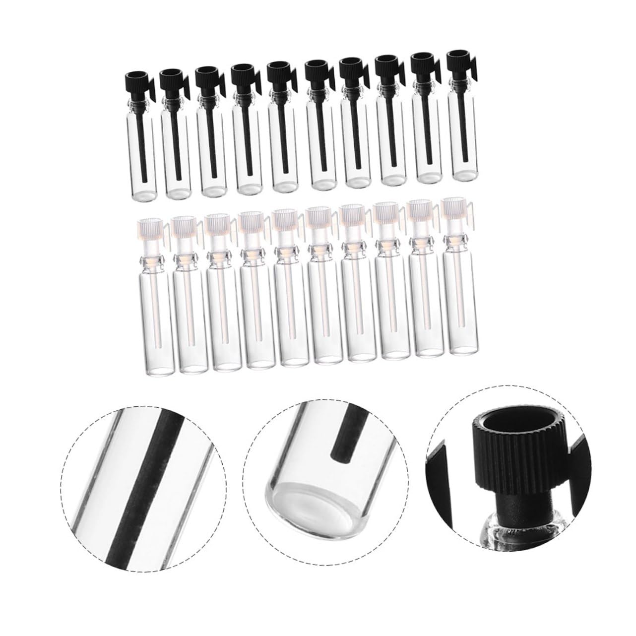 FRCOLOR 5 Sätze Reiseflaschen Travel Bottle Oelflasche Parfumproben Parfümflaschen Für Reisen Parfüm Reisen Sprühflasche Parfüm-sampler Leere Glasflaschen 100 Stück * 5