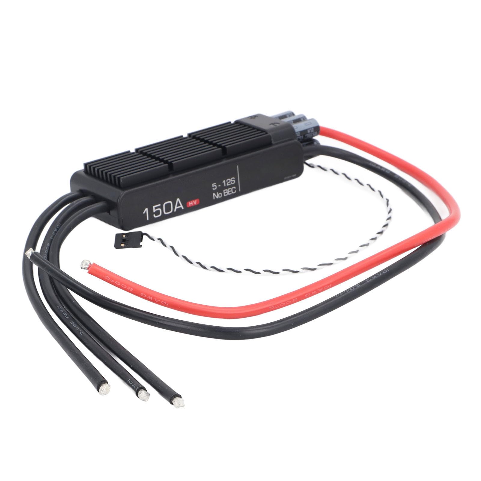 Drfeify 150 A Bürstenloser ESC, Aluminiumlegierung, RC-Drohne, Bürstenloser ESC 5 Bis 12 S, 170 A Spitzengeschwindigkeit, Schnelle Gasannahme, Mehrfachschutz für RC-Flugzeug-Hubschrauber,