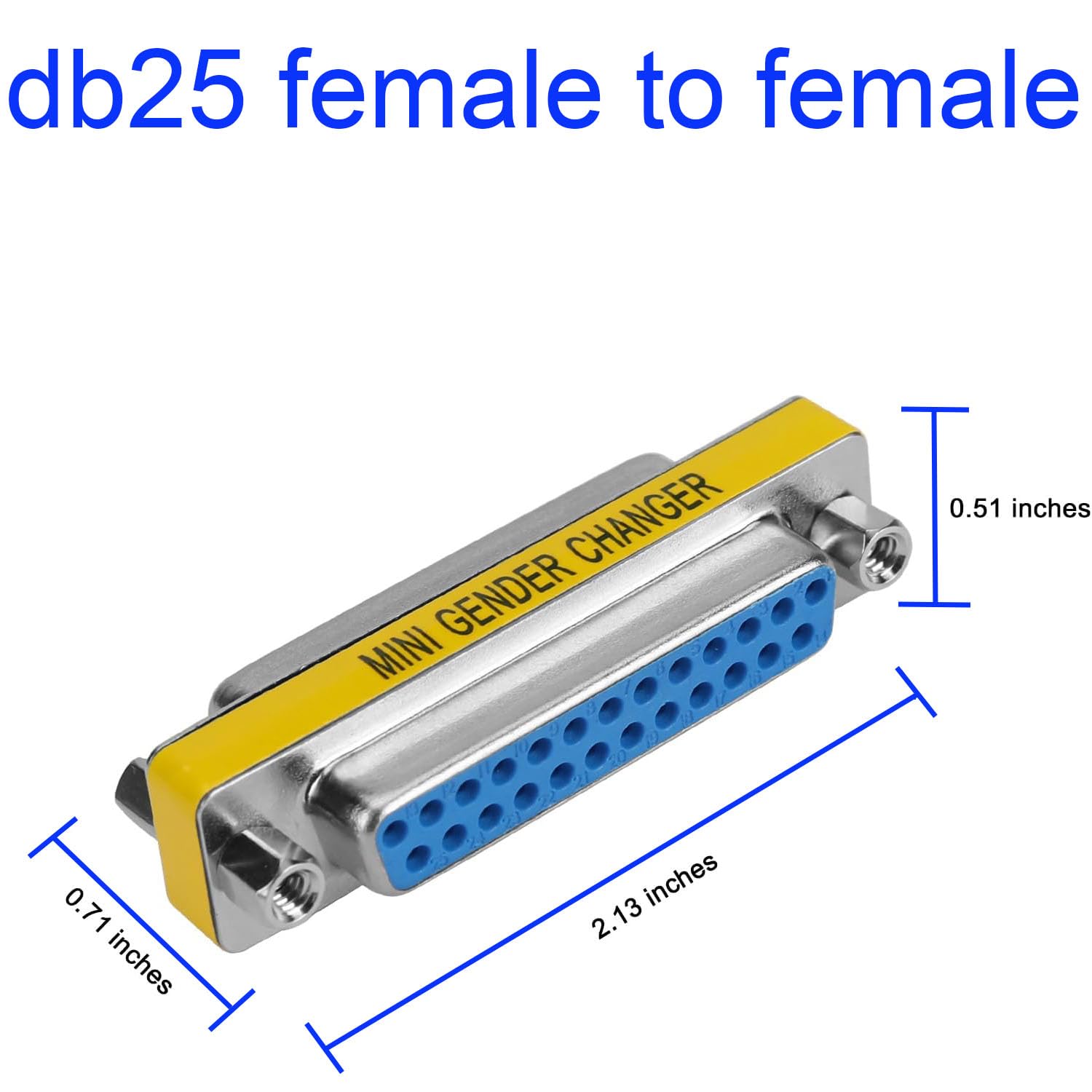 2 Pezzi DB25 Femmina a Femmina Accoppiatore Connettore,25 pin DB25 seriale adattatore per Gender Changer,trasferimento dati e connessione dispositivi