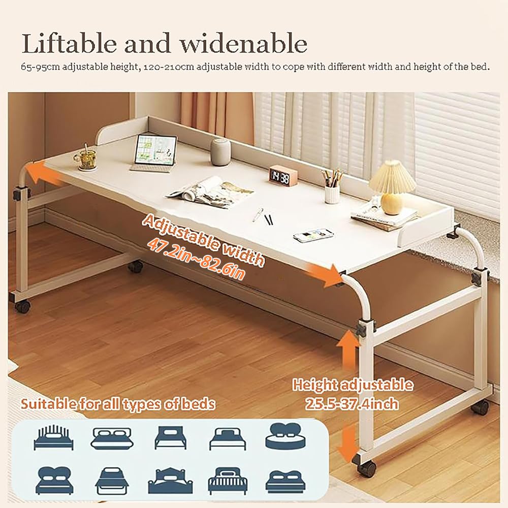 Tavolino Da Letto Regolabile E Allungabile - Scrivania Mobile Per Laptop, Snack O Come Servitore - Foto 13