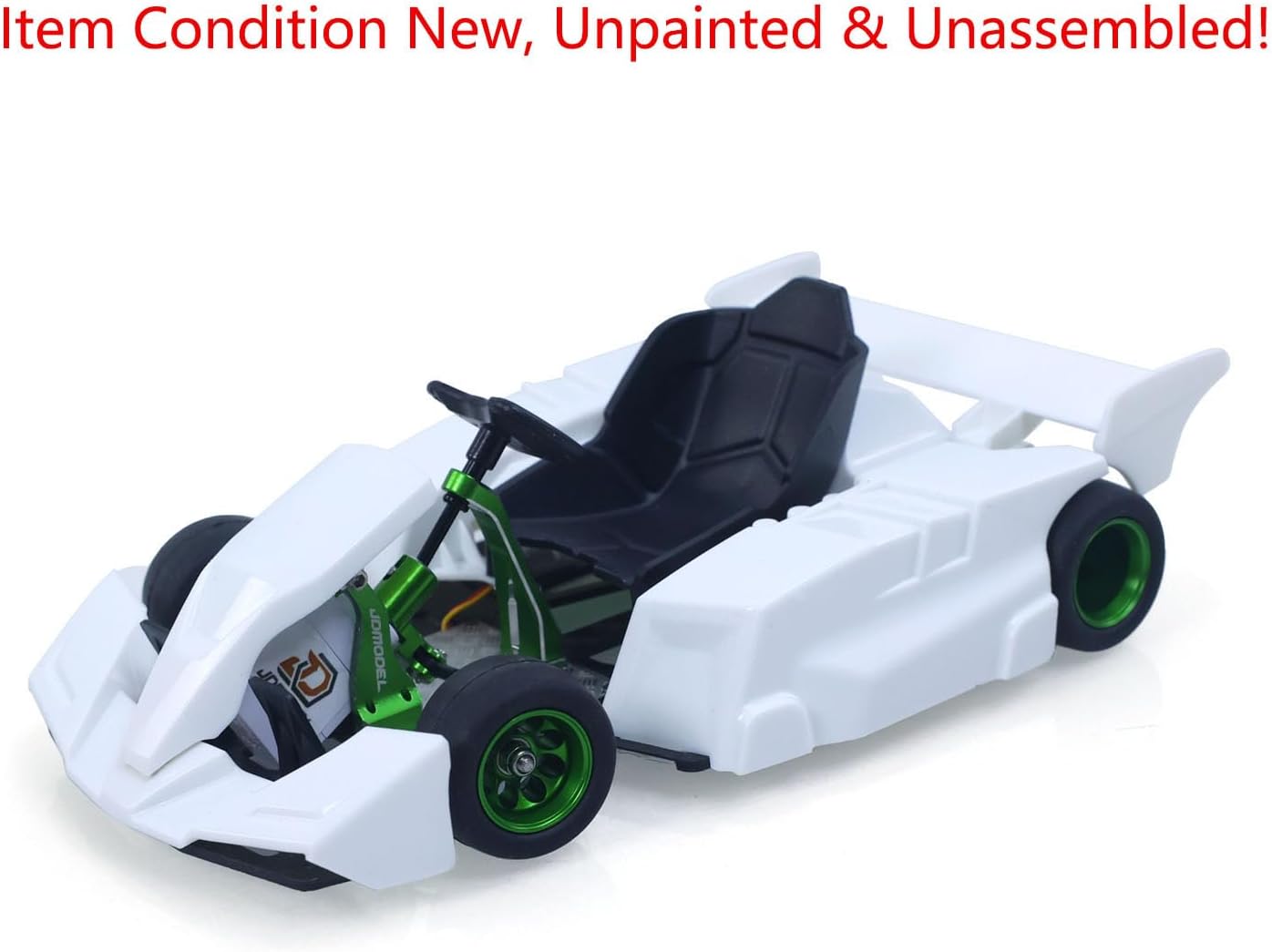 TOUCAN RC HOBBY Remote Control Electric Racing Car 1/10 Plastic RC Go Kart Model 298B Unlimited Retrofit Model Kit for Indoor Outdoor Play for Age 14+