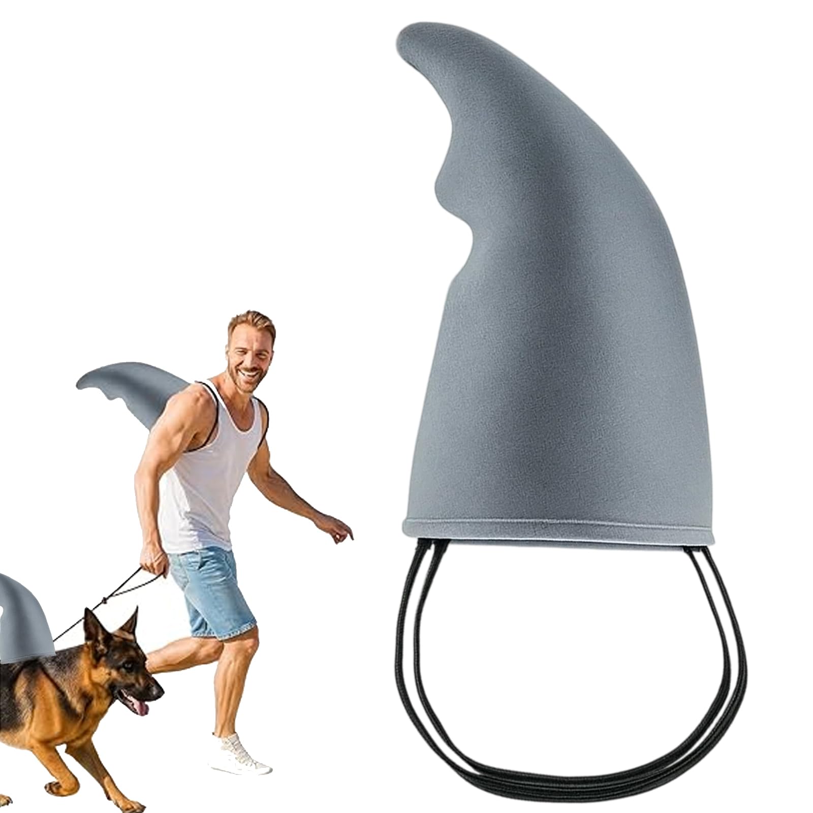 SrgPui Shark Fin Costume, Wearable Shark Fin Accessories for Kids and Adults, Shark Costume Prop for Halloween, Beach Party, Under The Sea Theme, 30 x 20.5 cm Latex Fin