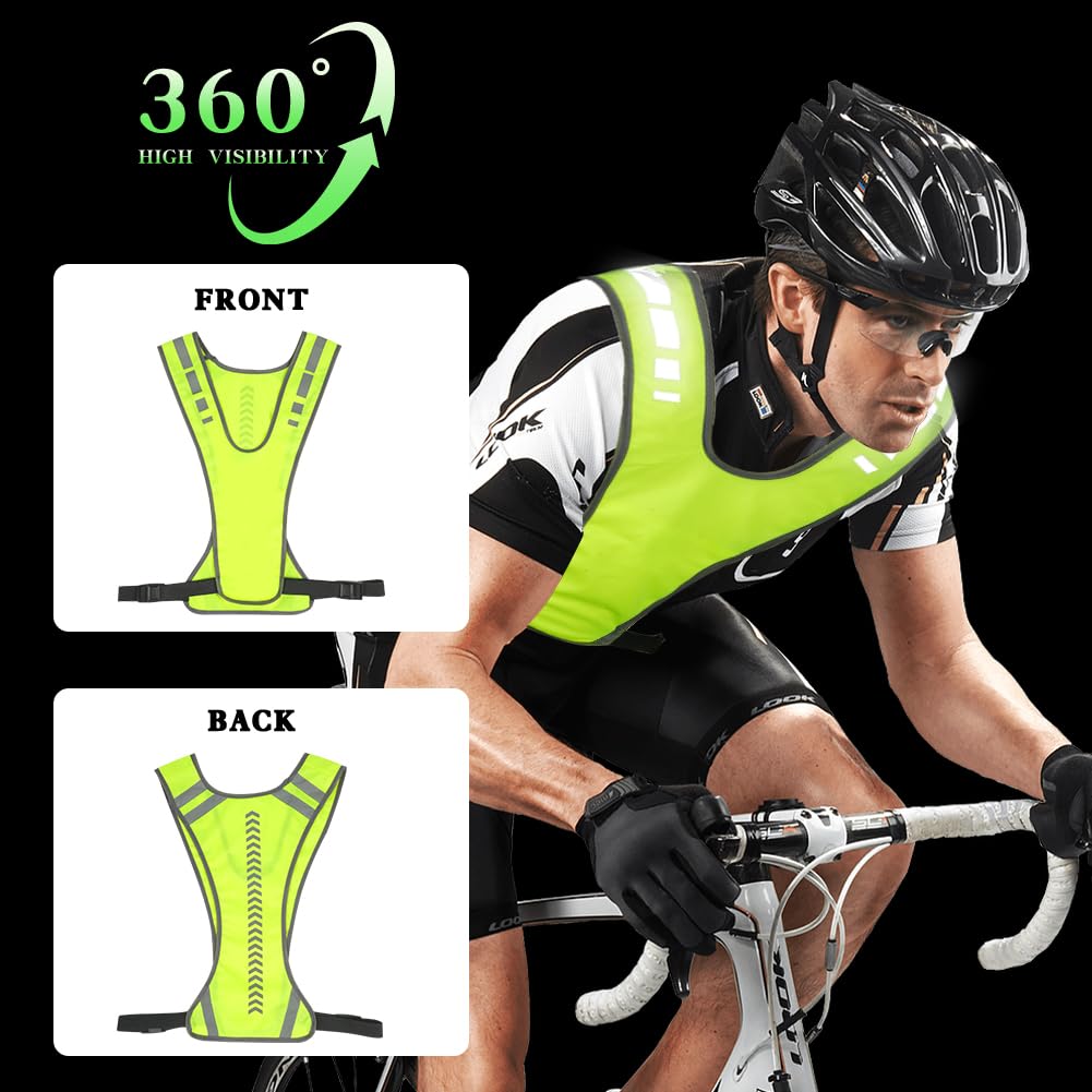 Fintronic 2 Pack Hi Vis Reflective Running Gears, Safety Vest High Visibility, Breathable Reflectors Clothing - Image 8
