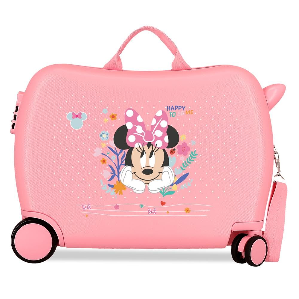 Disney Joumma Minnie Happy to Be Me Pink Children's Suitcase 50x38x20 cm Rigid ABS Side Combination Closure 34L 2.1kg 2 Wheels