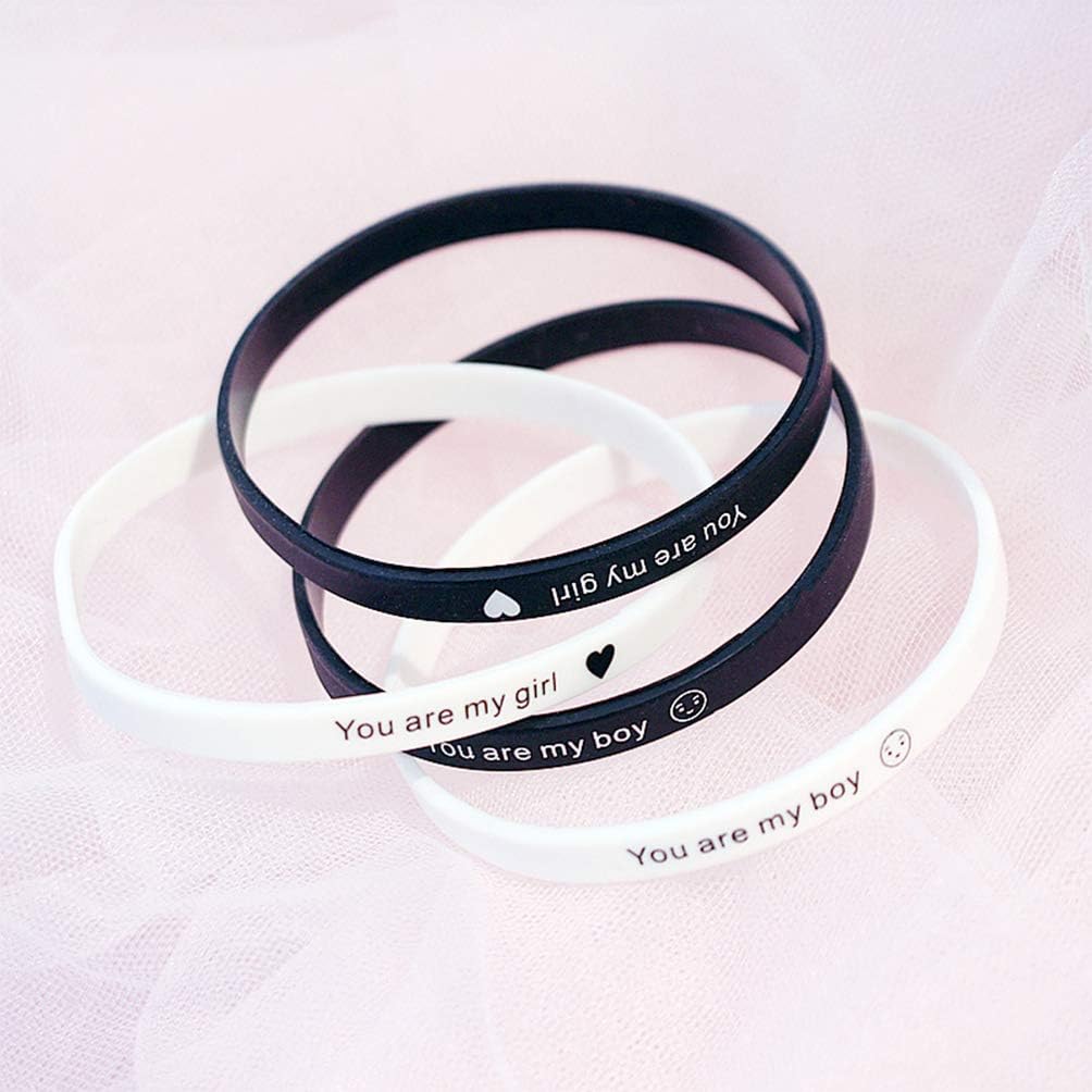 Buy Holibanna Couple Silicone Wristband Letter You are My Boy Girl