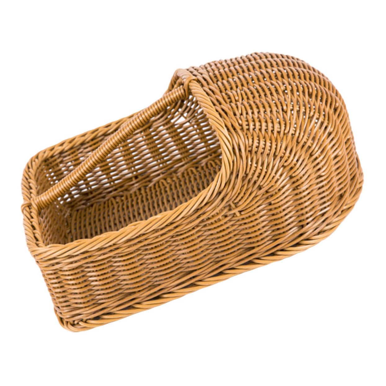 OFFSCH Convenient Slipper Container Handheld Wicker Shelf Baskets for Entryway