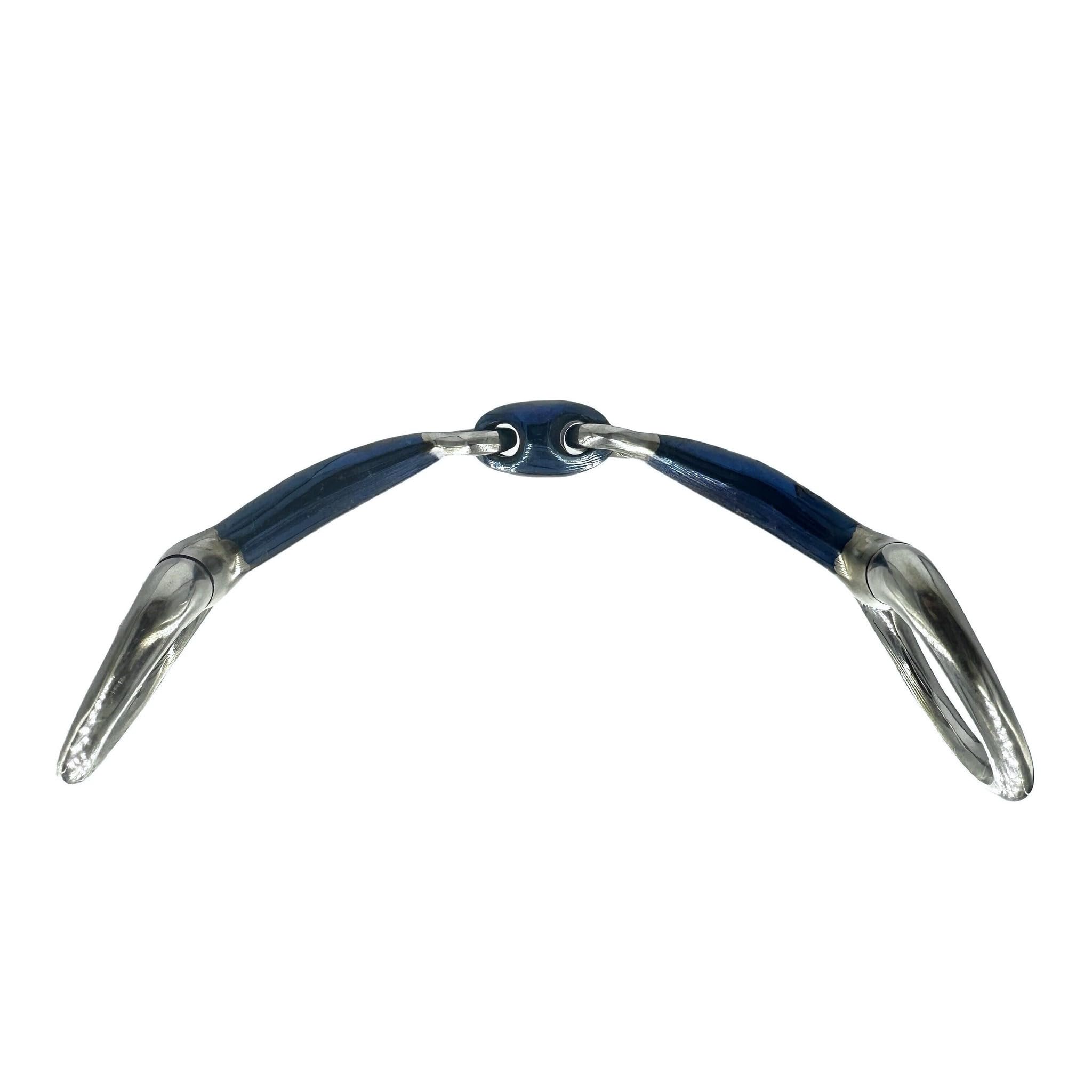 ES0166 JW Gebiss Sweet Iron Olivenkopfgebiss Olivenkopftrense Doppelt Gebrochen aus Edelstahl Ringdurchmesser 50 mm Gebissstärke 13 mm (14.5 cm)