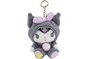 Sanrio Plush Kuromi 5In Anime Cartoon Cute Plush Keychain