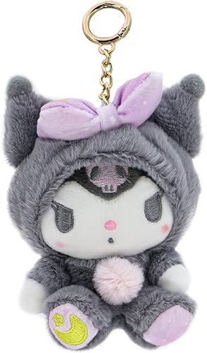 Ahlsense Llavero de peluche lindo de dibujos animados de anime de 5 pulgadas (B)