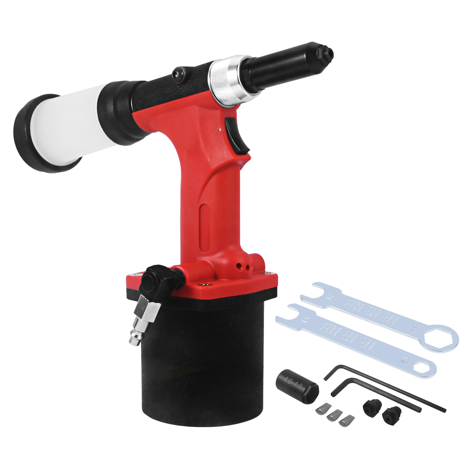 Pistola remachadora neumática S70 de alta resistencia hidráulica de aire, herramienta de remachado profesional, herramienta de alimentación neumática con tubo de remache de residuos