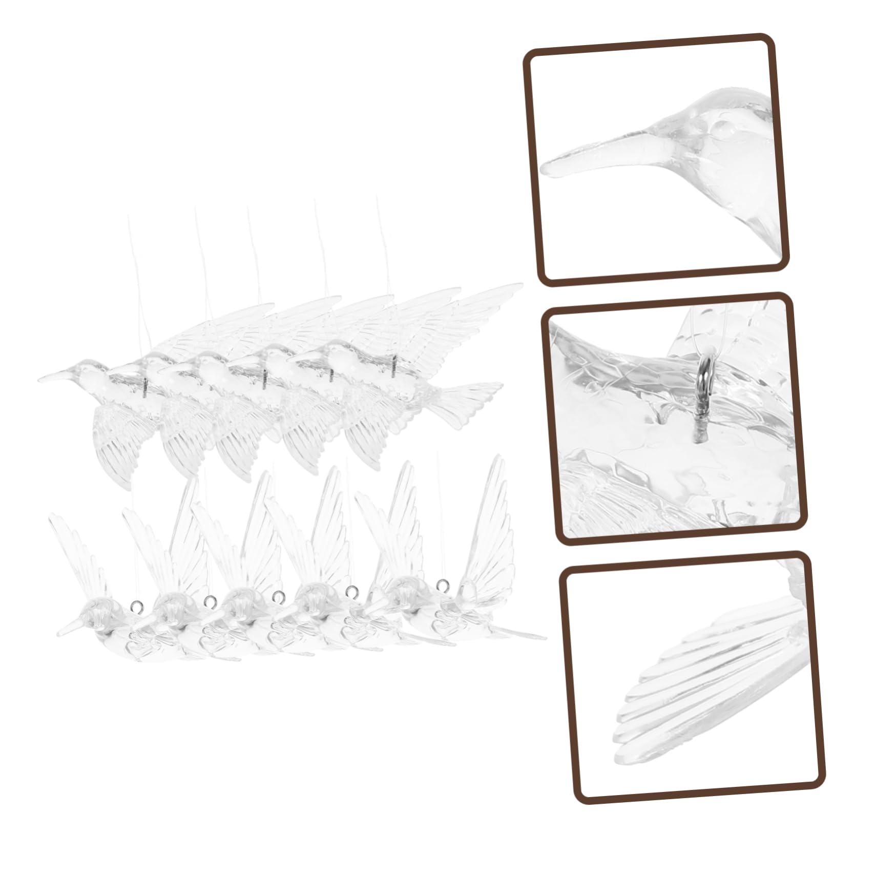 Gatuida 3 Sätze DIY Transparenter Vogel Kristall Hochzeit Deckenhänger Ornamente Zum Basteln Dekorationen Ornamente Für Weihnachtsbaum Hochzeitsdeko 10 Stück * 3