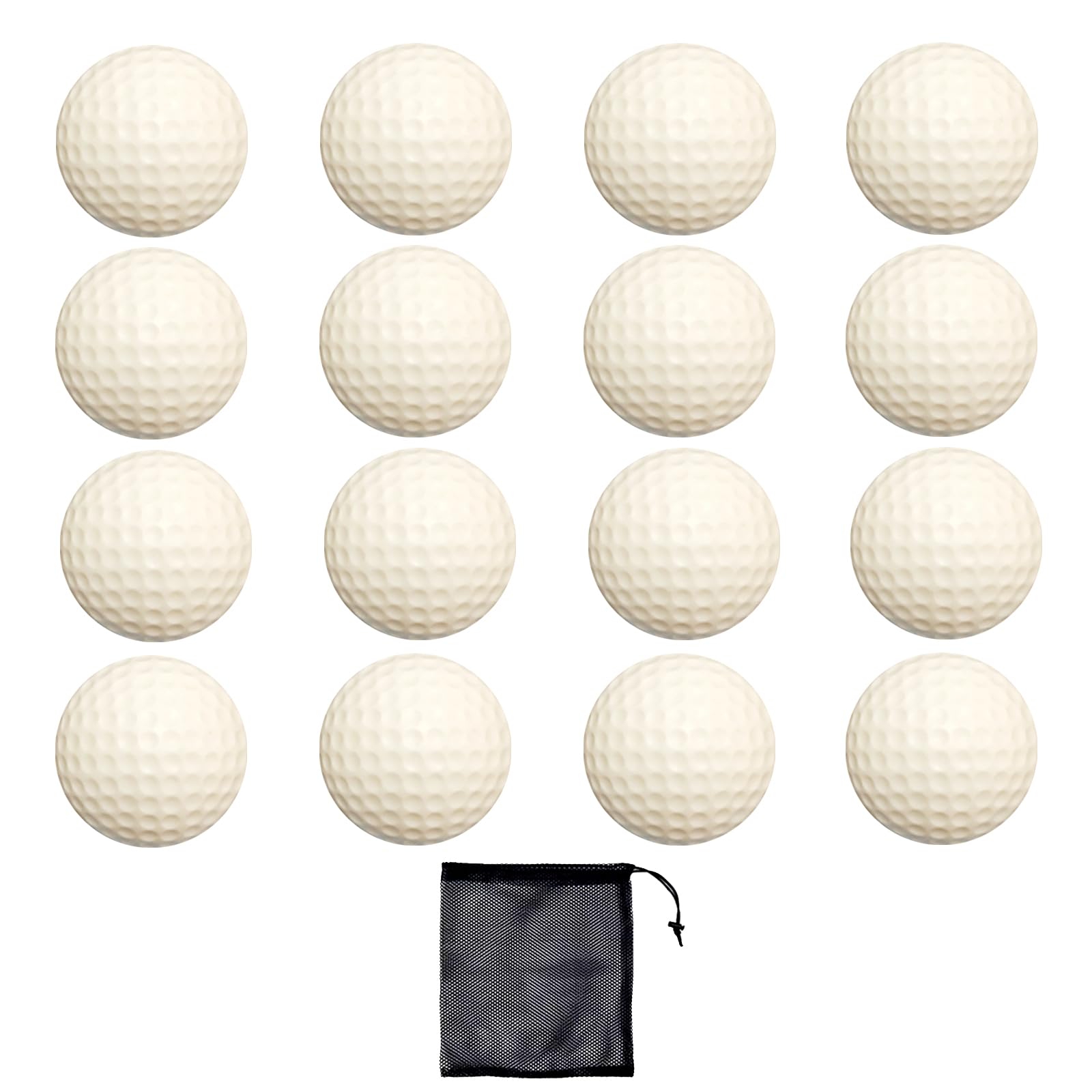 QEOCP Foam Golf Practice Balls 16 or 54 Pack Soft Limited Flight Golf Balls, Perfect for Indoor and Backyard Swing Practice!…