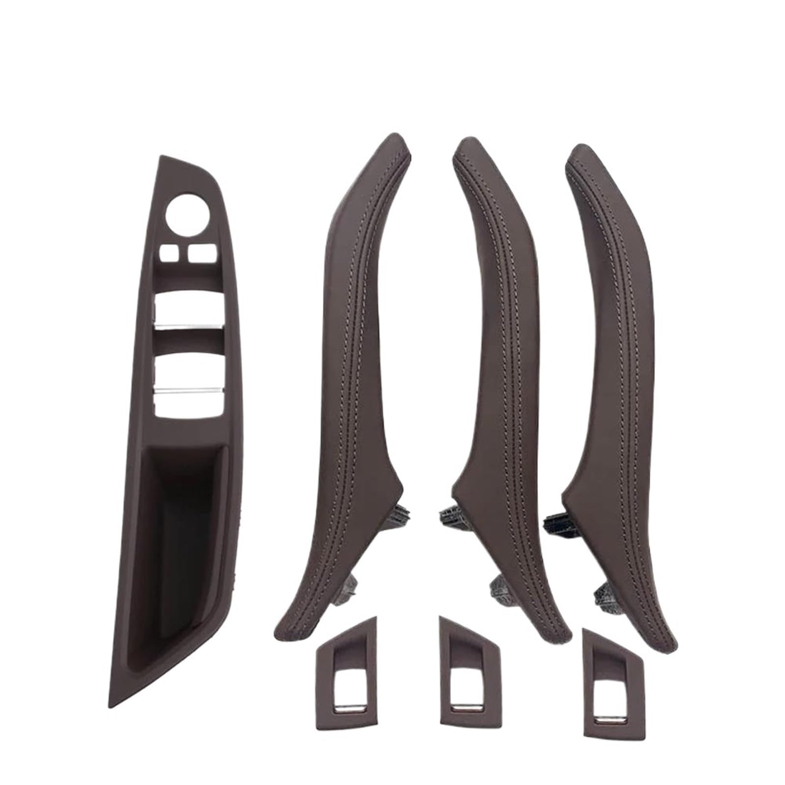 LVXVMOZEOK Interior Door Handle Armrest for 5 Series for F10 for F11 for F18 for 520 for 523 for 525 for 528 for 530 for 535 LHD 7pcs Interior Door Panel Pull(Model A Moka Set)