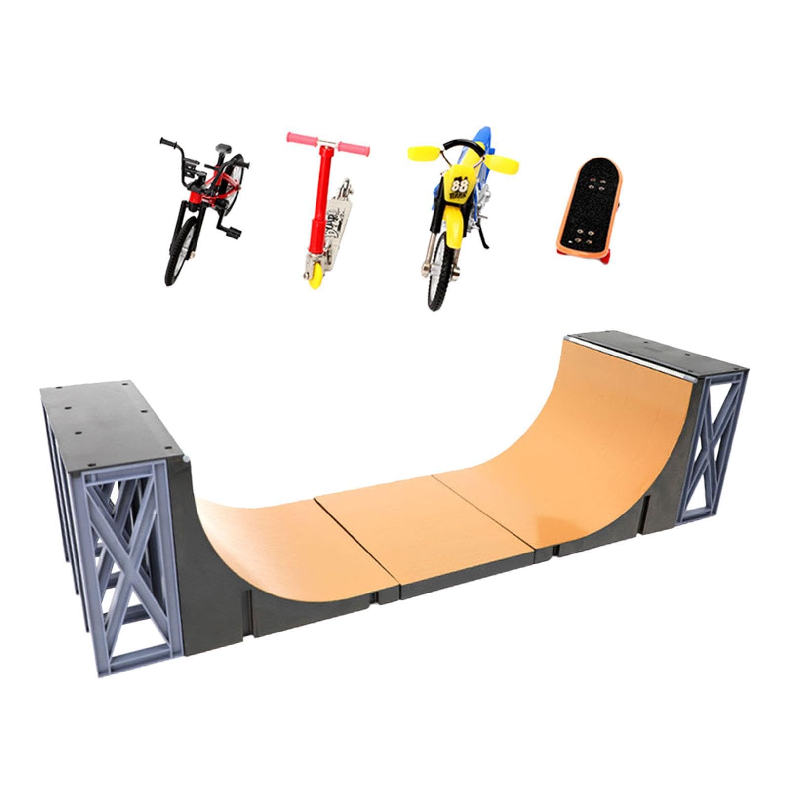 Rampes de Mini-Skateboard pour Les Doigts - Idée pour Les Enfants - Activités de Mini-Skate et de vélo sur Les Doigts - Jouet pour Enfants