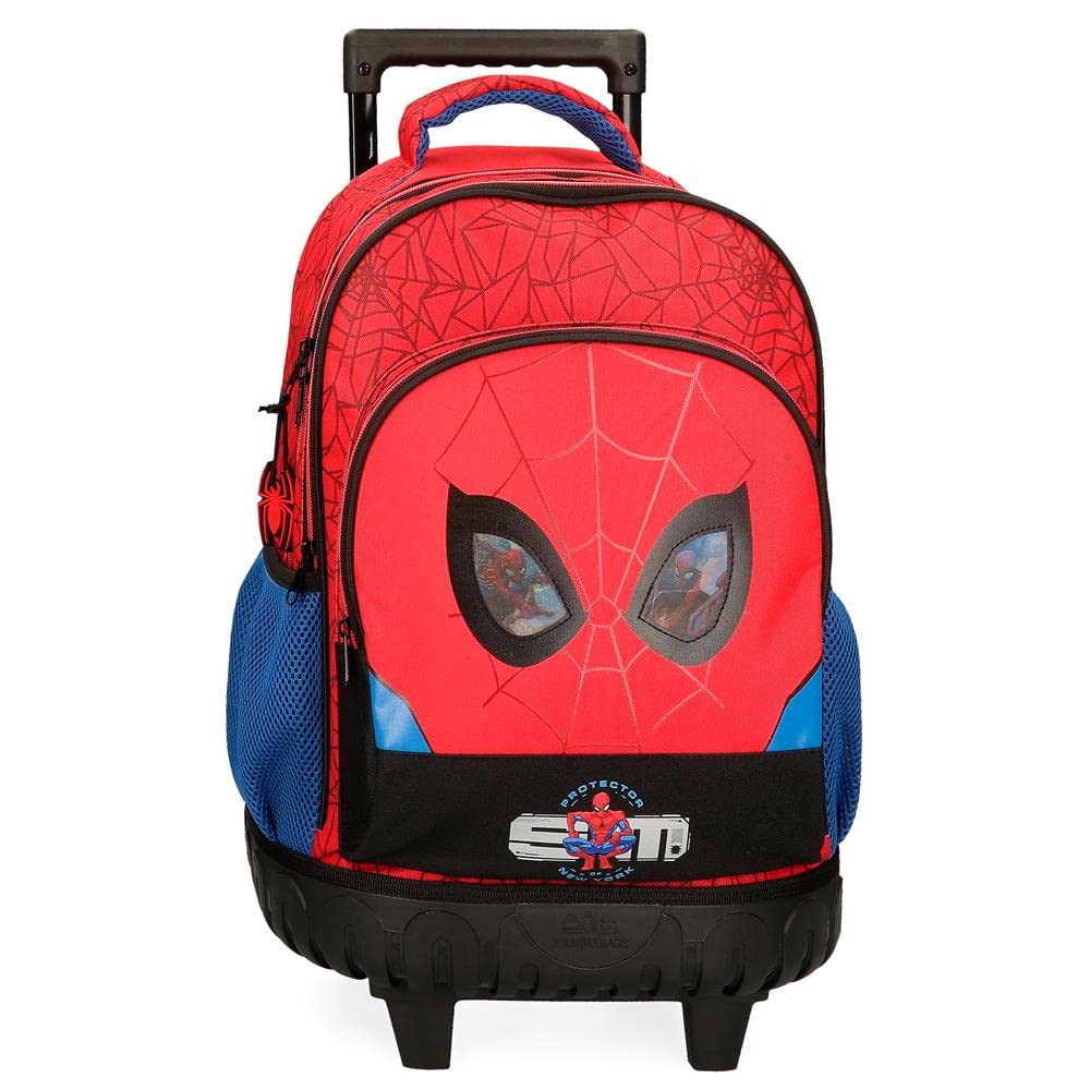 Marvel Spiderman Protector Mochila Compact 2 Ruedas Rojo 32x45x21 cms Poliéster 30,24L